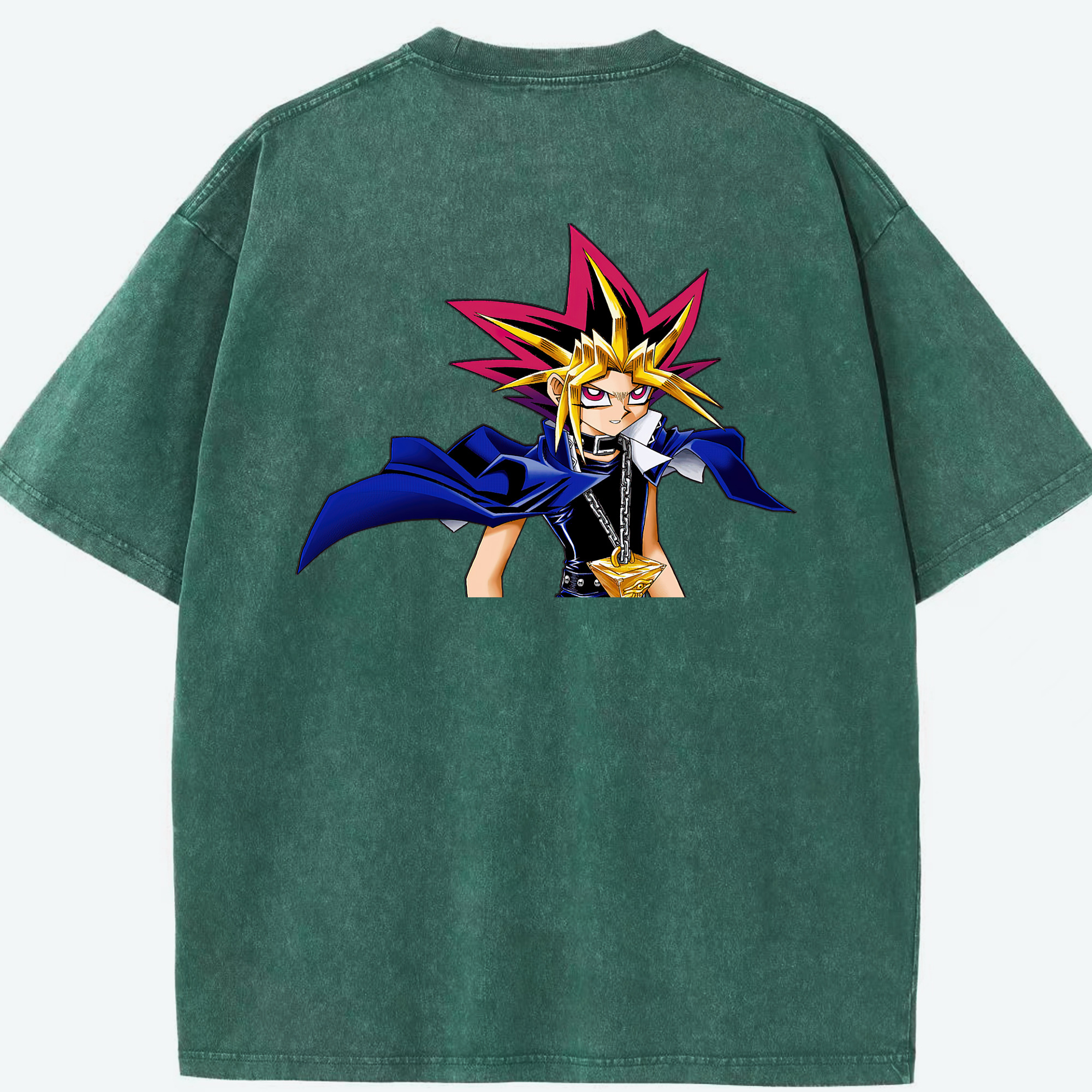 （画像用） 遊☆戯☆王 Yu-Gi-Oh! 綿100% ヴィンテージ風 半袖Tシャツ（背面プリント）